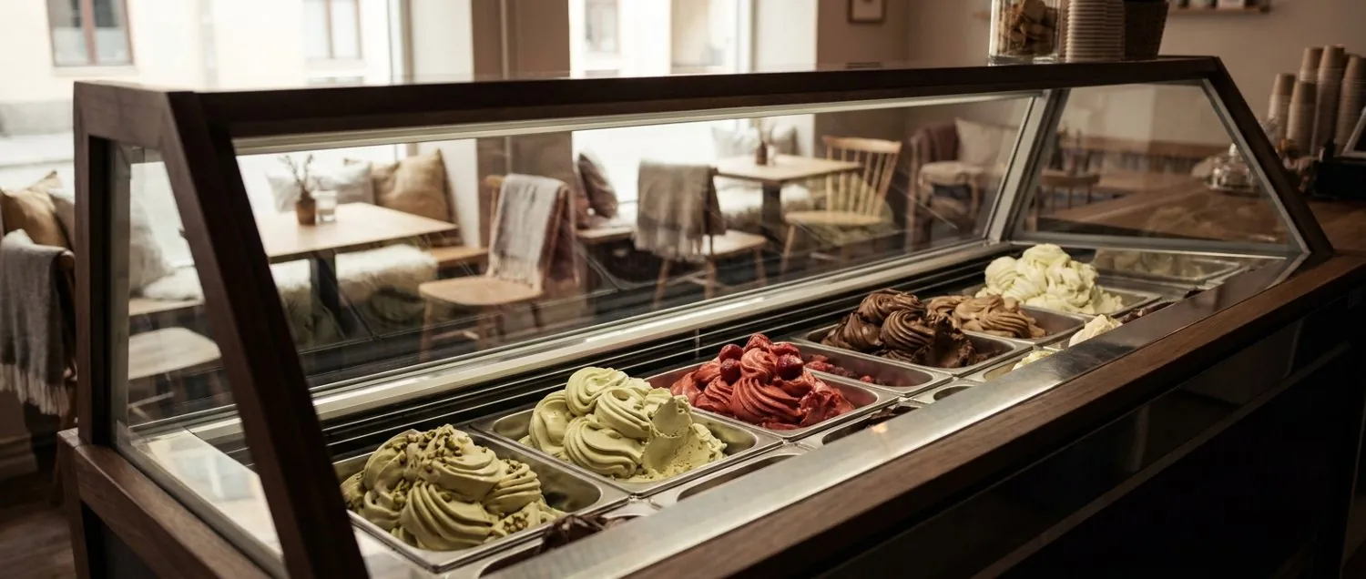 Handgjord gelato hos Herr Berg